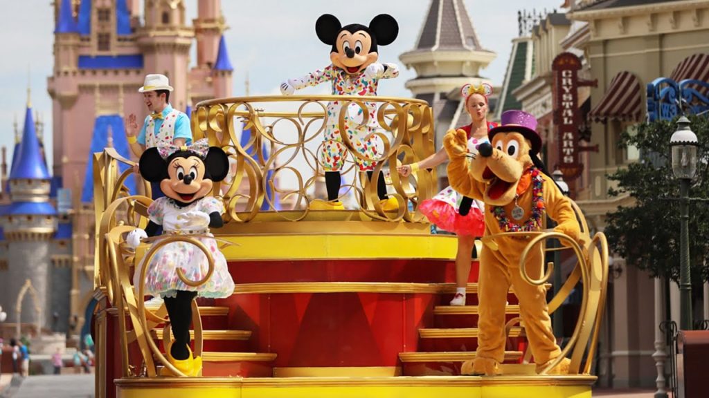 Mickey & Friends Cavalcade at Magic Kingdom w/Train Station Character Interactions Walt Disney World Mickey & Friends Cavalcade at Magic Kingdom w/Train Station Character Interactions Walt Disney World