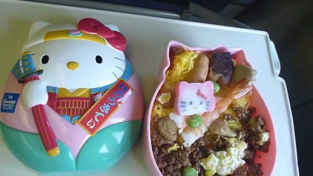 Japanese food culture : Eki-Bento (Ekiben) #79 "Omatsuri Hello kitty"