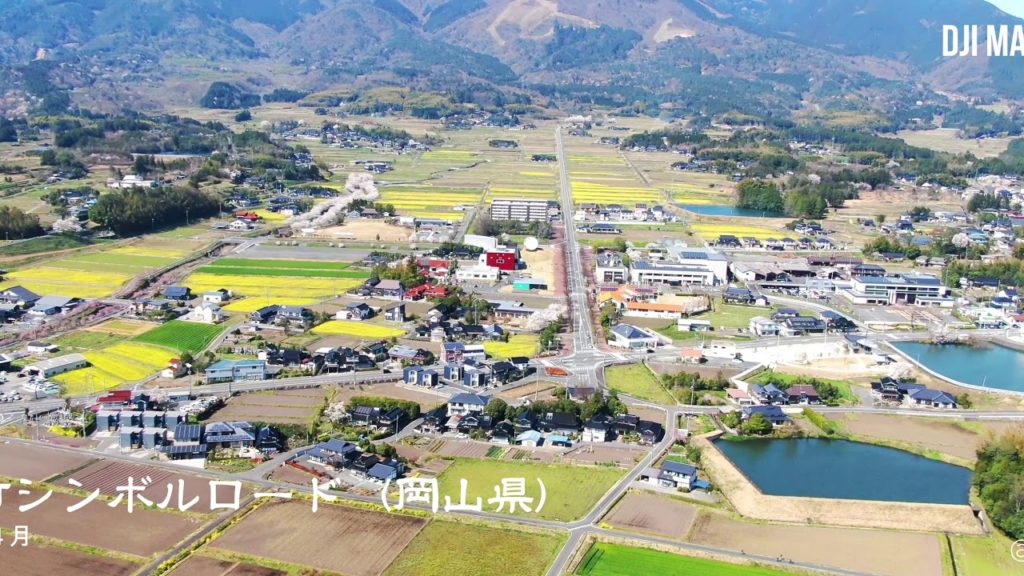 [4Kドローン空撮]奈義町シンボルロード(岡山県)[DJI Mavic2 Zoom]
