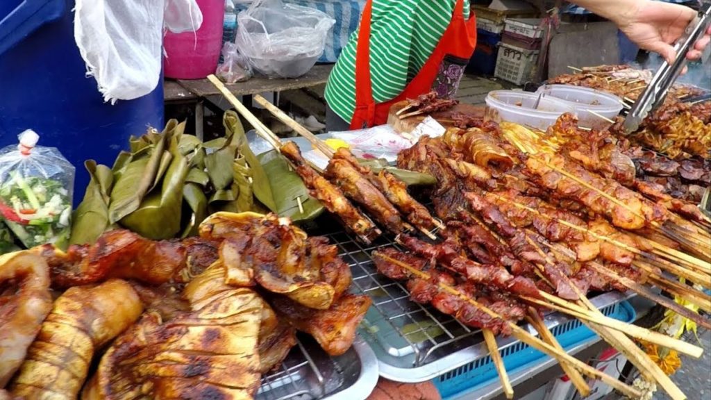 Bangkok Street Food, Thailand. Iconic Food in Taling Chan Floating Market