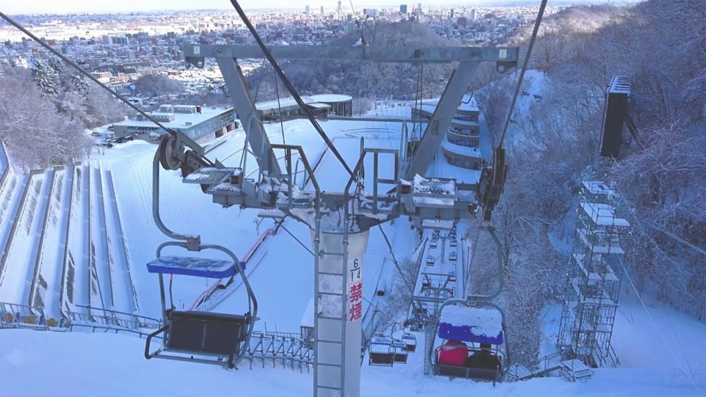 Chair-lift ride @ Mt. Okura in Sapporo.