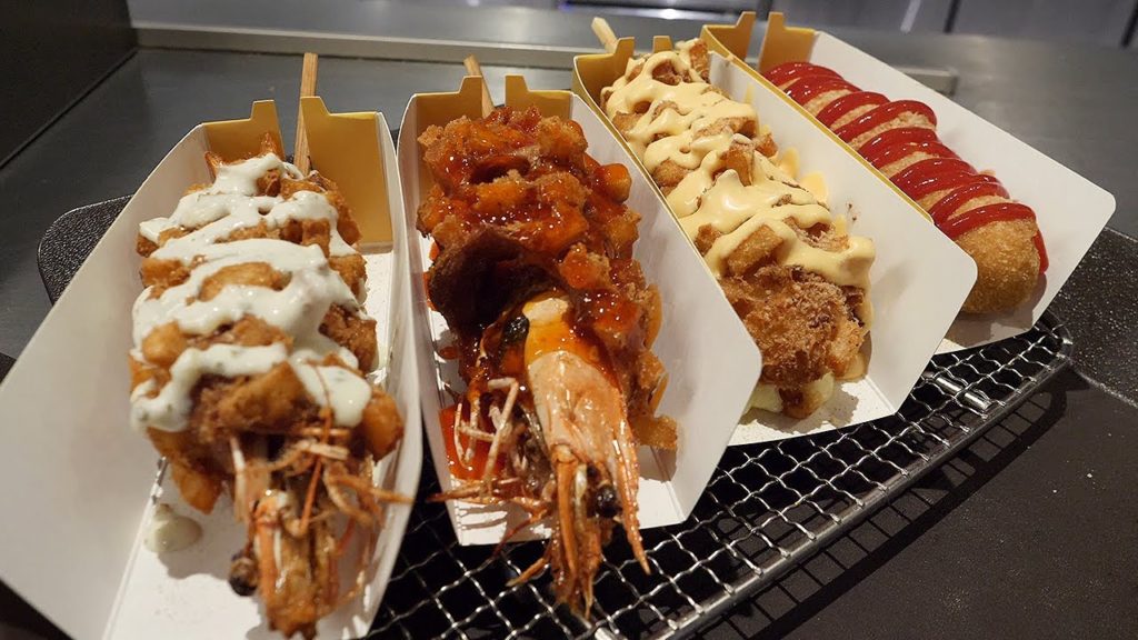 black tiger shrimp hot dog / korean street food