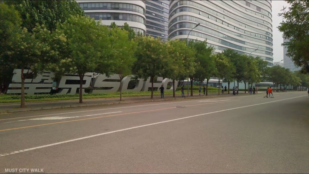 [4K] Beijing Afternoon Walk - Lunch break of wangjing SOHO , 望京, 왕징