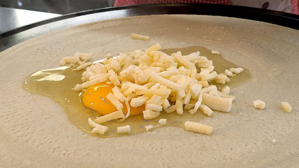 치즈 계란 크레페 / cheese egg crepe - korean street food