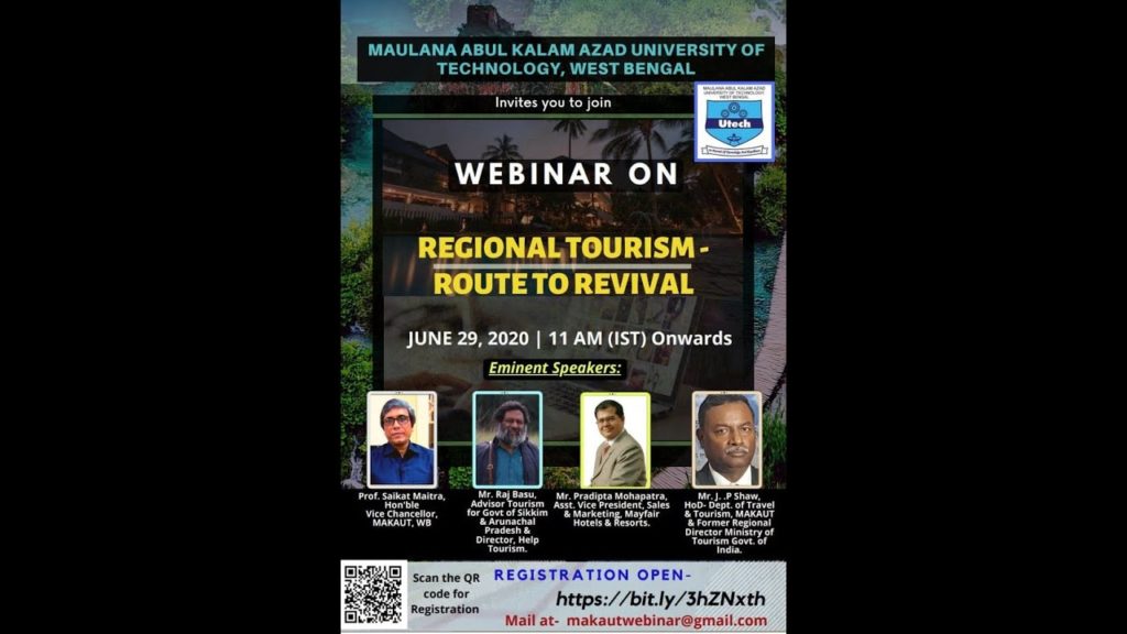 Regional Tourism-Route to Revival, webinar for Tourism Students & Teachers