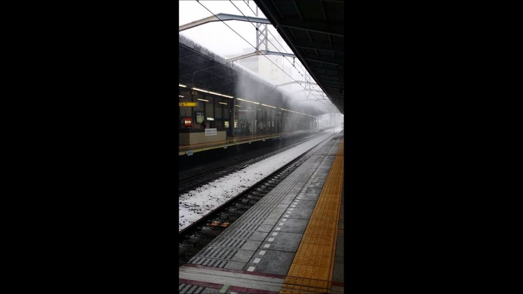 Wind in heavy snow fall chiba japan 2014 February 8th