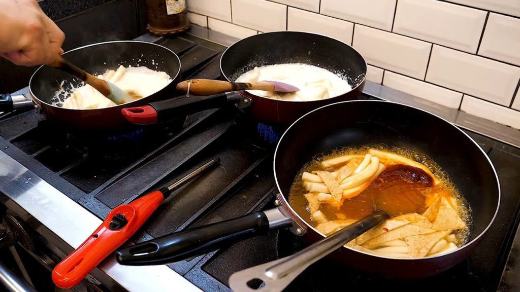 Cheese, Cream, Rose Tteokbokki - Korean Street Food
