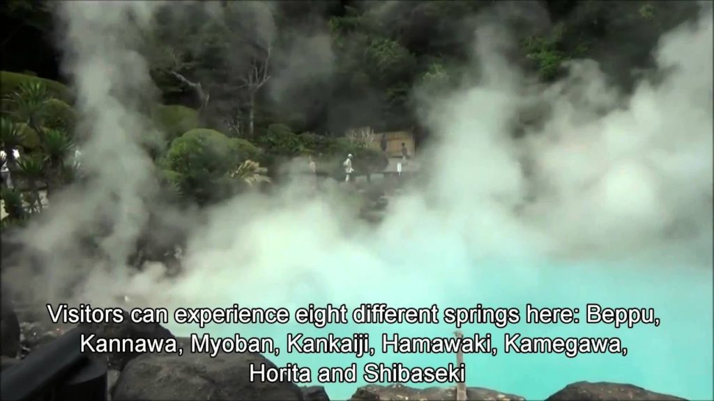 Japan Travel: Oita Hells Umi Jigoku( Sea Hells) Cobalt blue pond Beppu, Oita