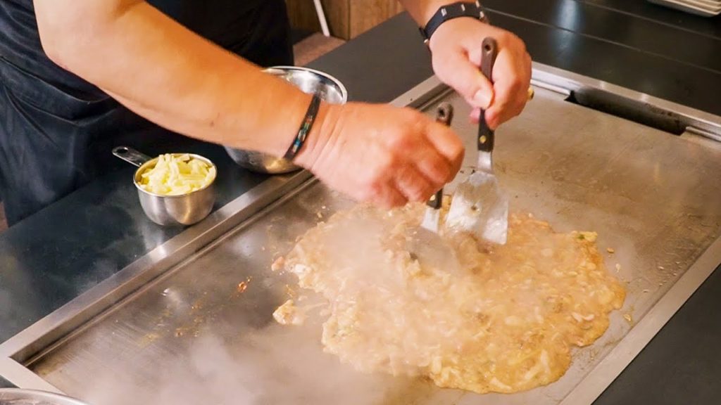 Japanese Food  “Monjayaki “ - Pan fried batter with various ingredients