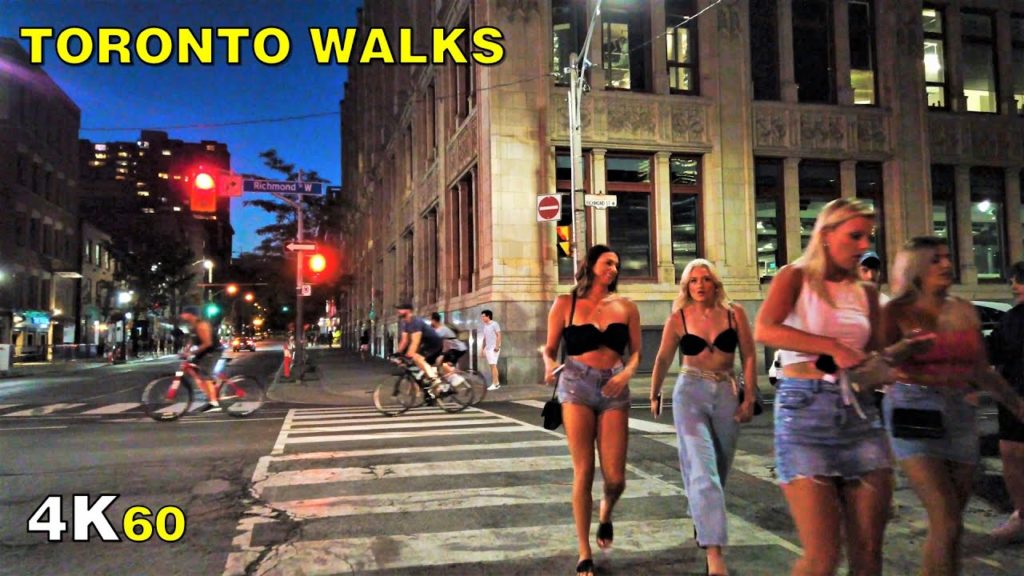 Friday Night Walk in Downtown Toronto (Narrated) on July 17, 2020 [4K]