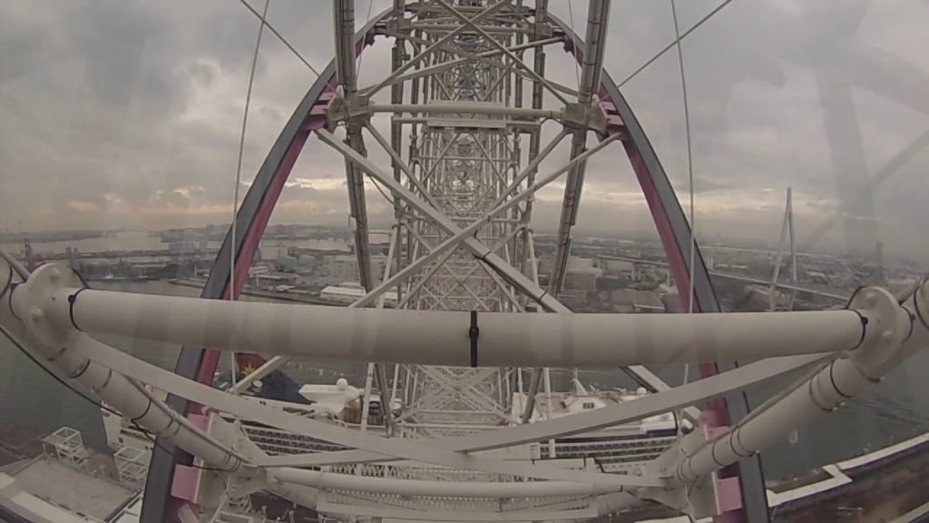 Osaka, Japan - Tempozan Ferris Wheel POV (6x Speed) HD (2017)