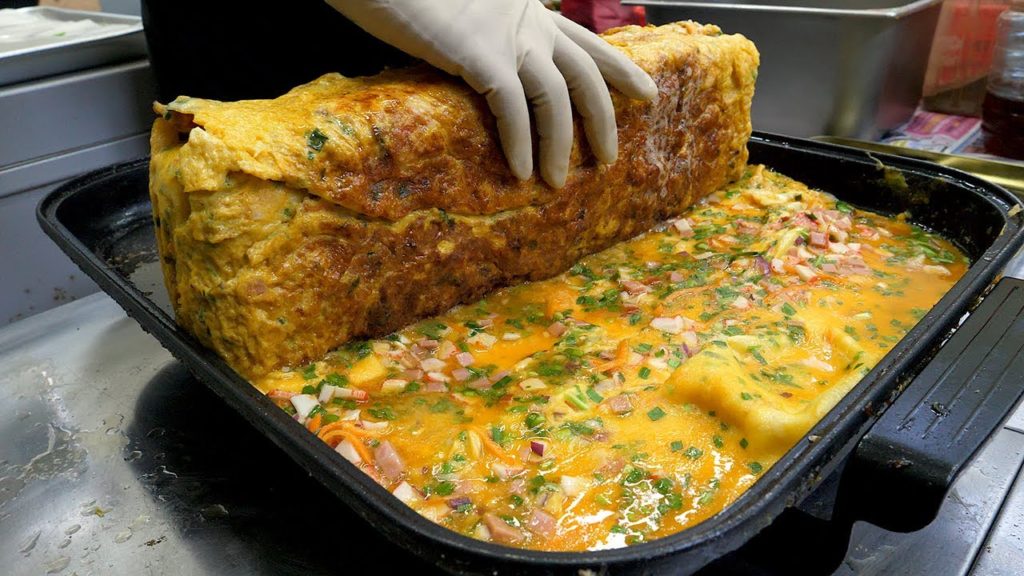 계란두판! 가장 큰 초대형 계란말이 / 60 eggs! giant rolled omelette - korean street food