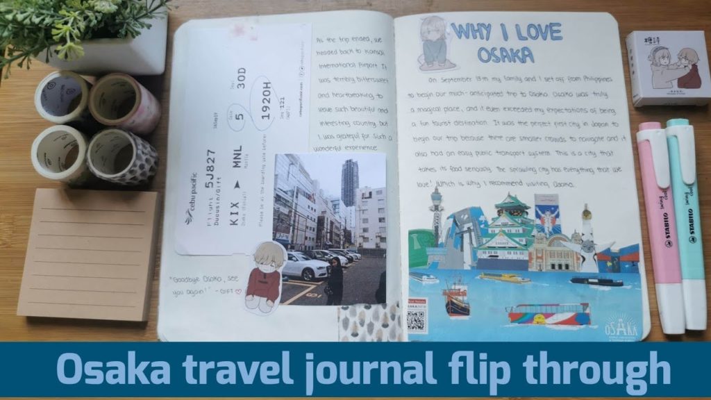 🌈Osaka travel journal flip through