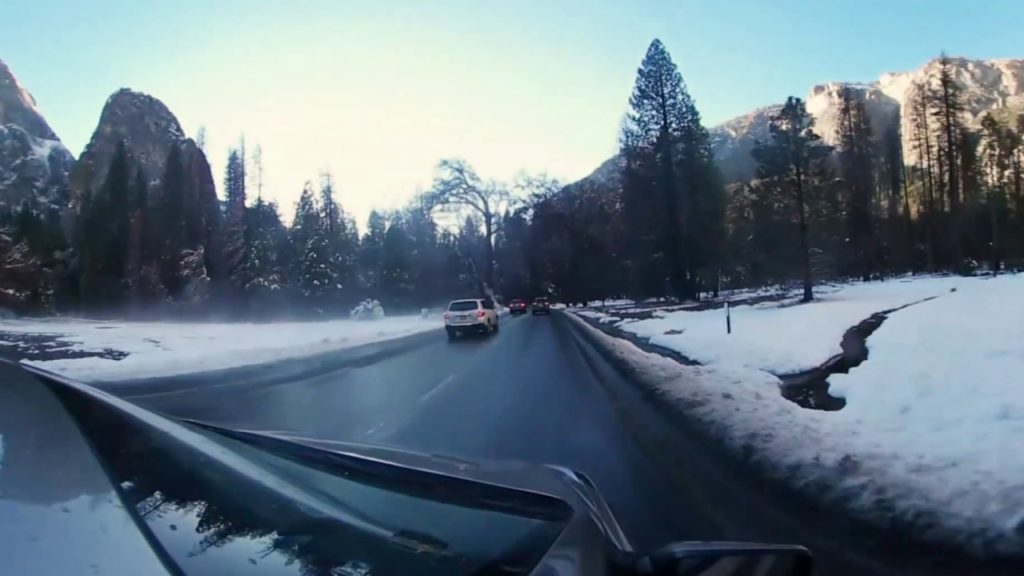 Driving Yosemite In The Snow in 360º