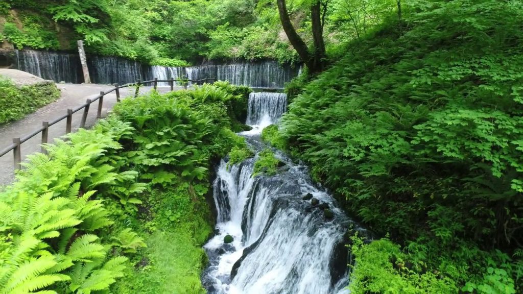 Mother Nature Drone Japan 群馬県白糸の滝（4ｋ）Siraitonotaki　Ｎaganokeｎ　Oniosidasi Gunmaken