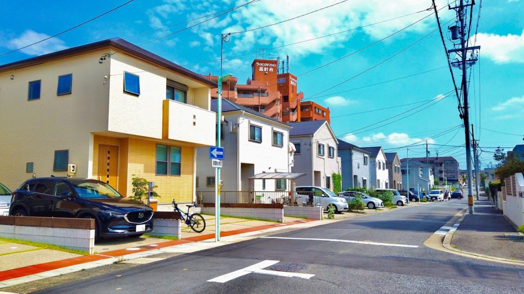 【4K】Modern Japanese Houses / Neighborhood Walking Tour in Japan (Nagoya Meito-ku)