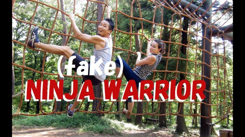 (fake) Ninja Warrior - Rope Obstacle Course in Rural Japan!