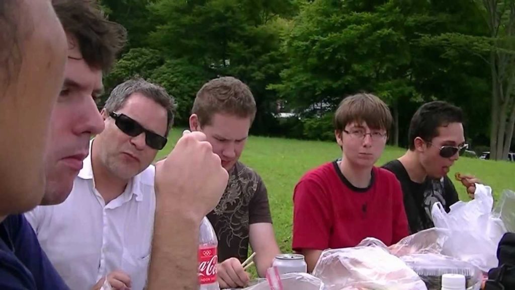 lunch picnic Mt.Fuji lake side in Japan
