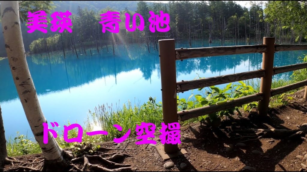 美瑛　青い池（ドローン空撮）
