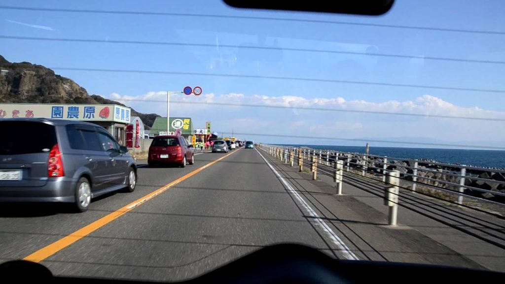 Driving through Suruga-ku Coast Road - Shizuoka Pref. Japan 駿河区 湾岸道路 静岡県
