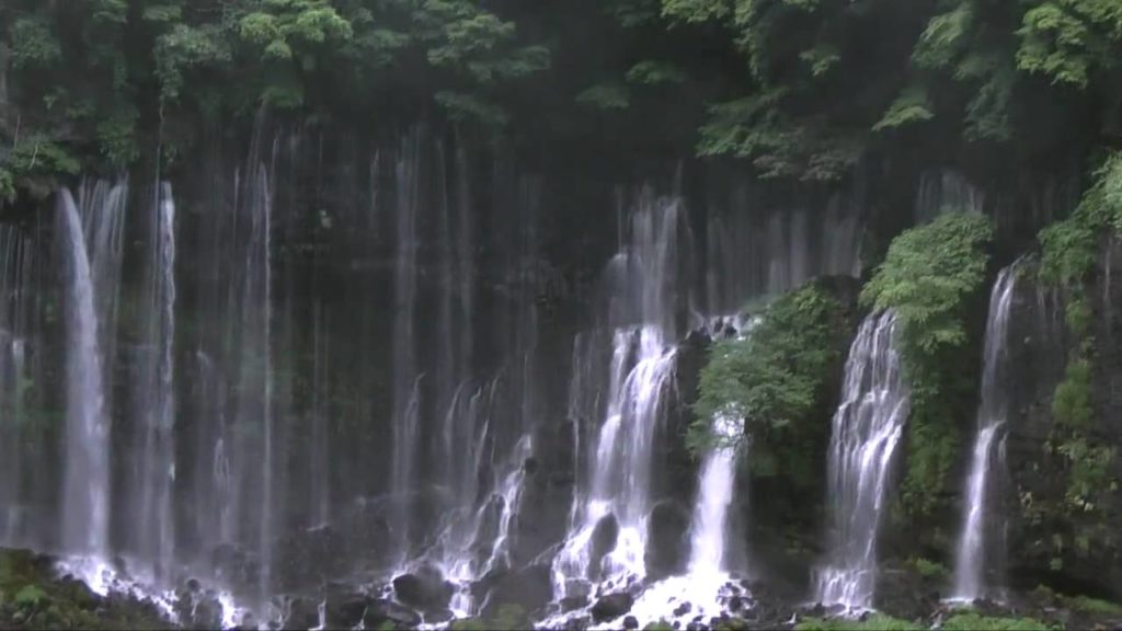 「観光百選滝の部」1位　白糸の滝　Shiraito falls in Shizuoka Japan