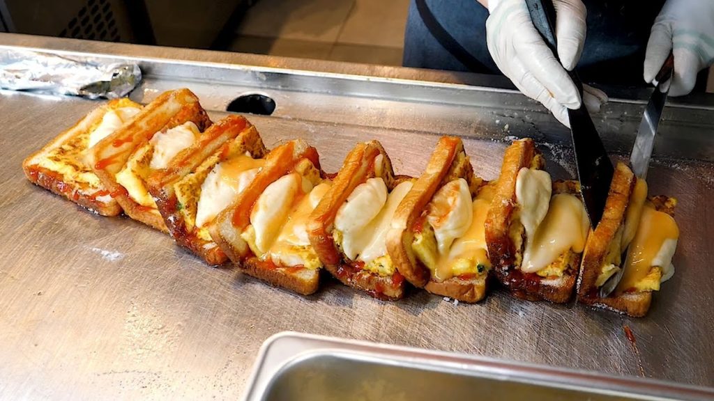 Mozzarella Cheese Shrimp Toast - Korean Street Food