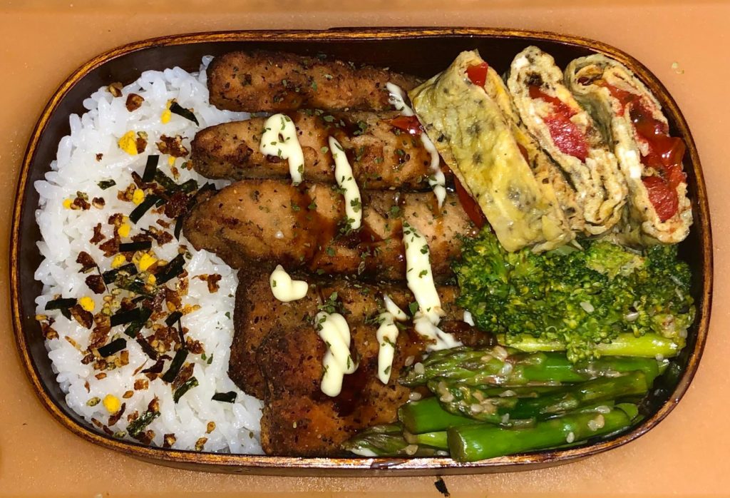 Made a bento box for my husband.