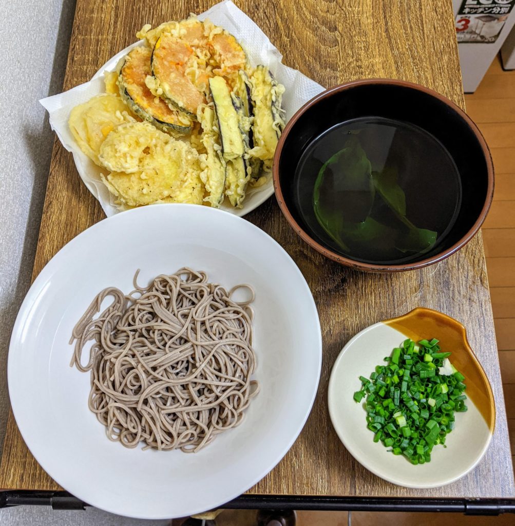 Tempura with soba noodles