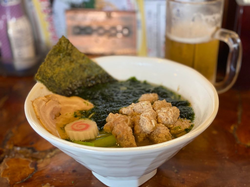 Chicken based ramen, delicious and lacking the heaviness of the standard pork based ramen