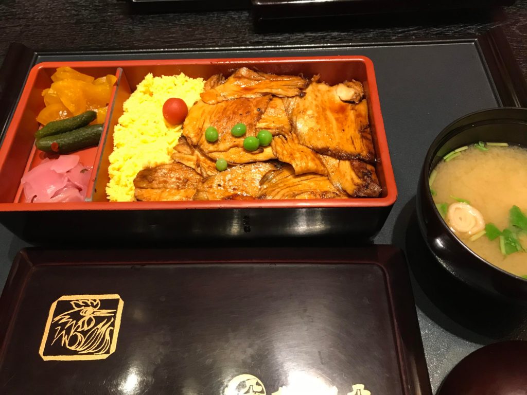 Tori-meshi(Name mean is chicken and rice and also the meaning of bento have meshi)This chicken is original teriyakl taste roasted.