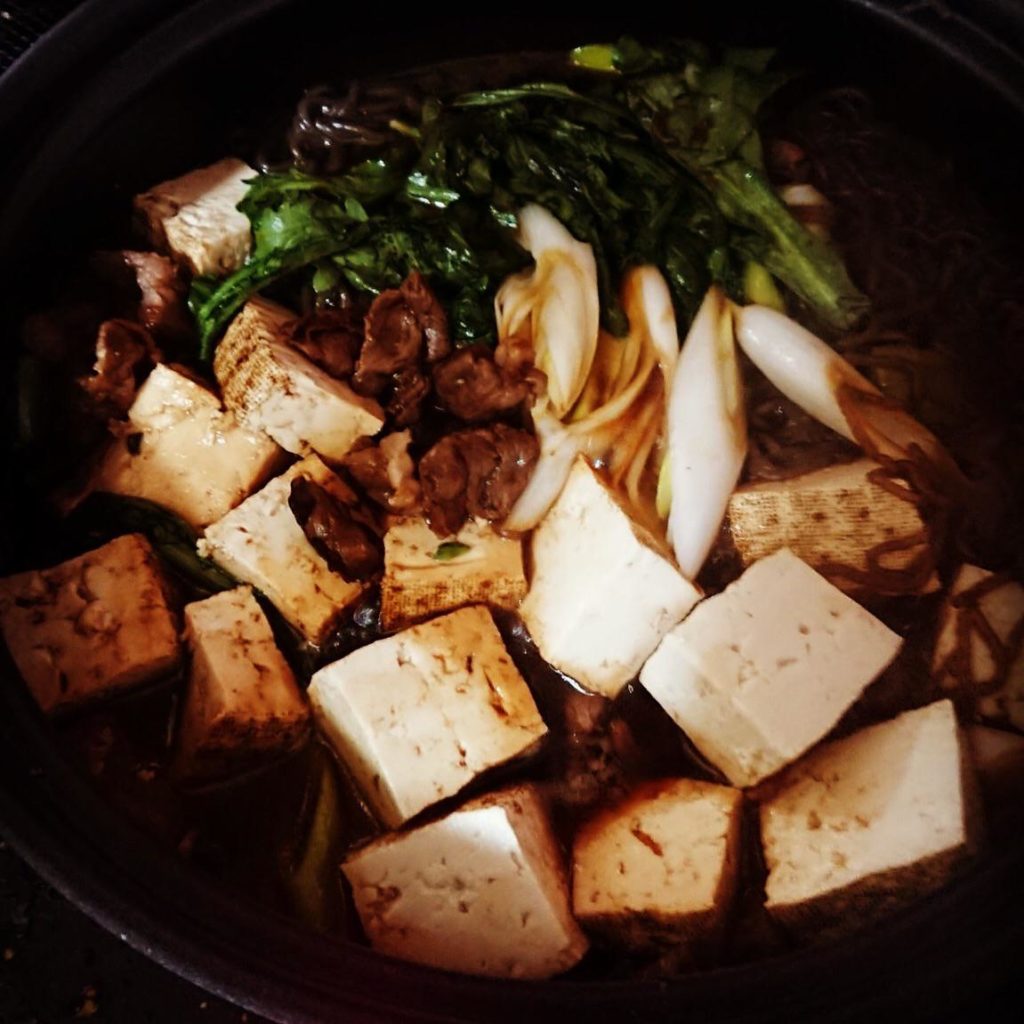 I made Sukiyaki.
