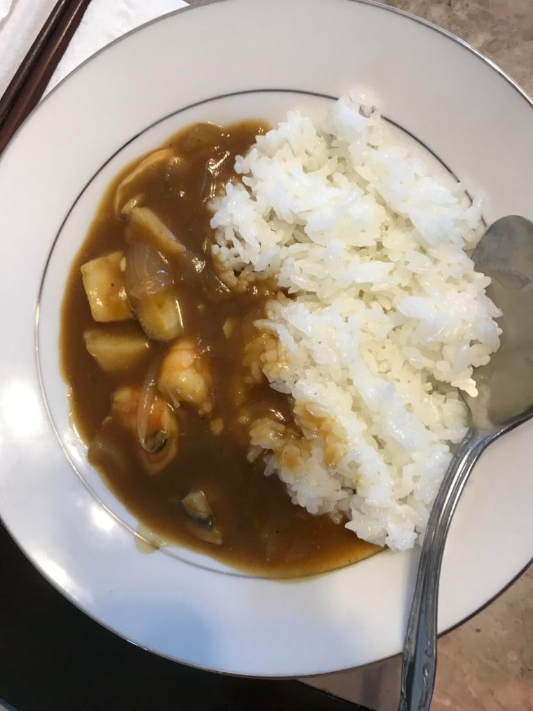 I know it doesn’t look the best, but I tried making some Seafood Curry. Enjoy