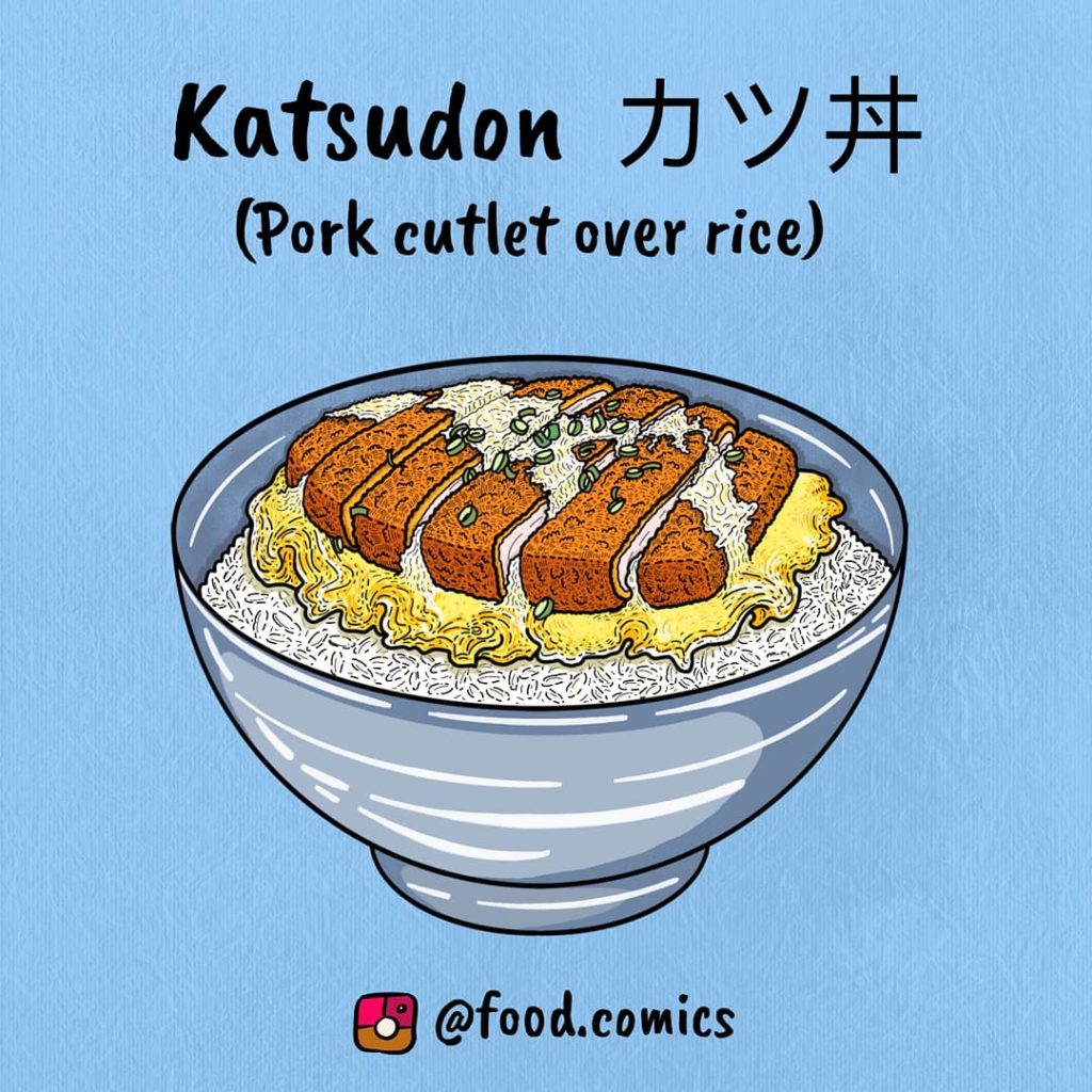 Katsudon (Pork cutlet and egg over rice). Tribute art of the fantastic Netflix show Midnight Diner. What do you think of this ultimate comfort bowl?