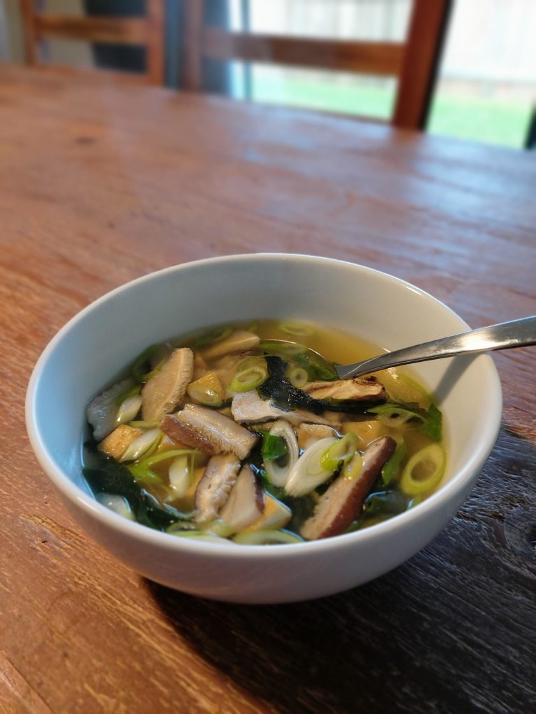 Nothing like a bowl of piping hot miso soup on a cold, rainy day!