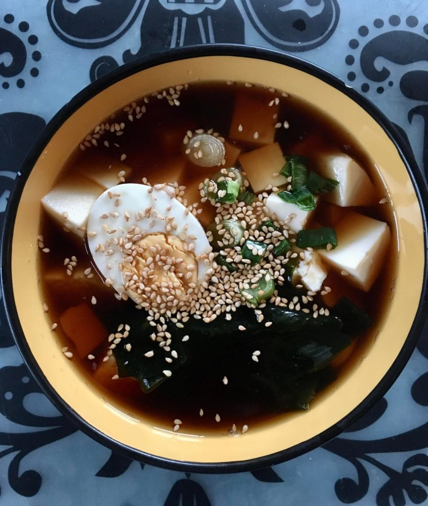 Yesterday’s dinner: homemade Miso soup