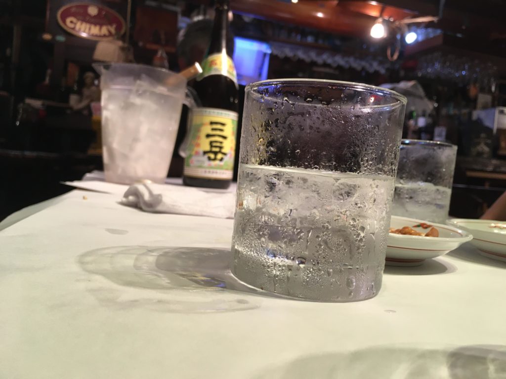 A refreshing glass of shochu