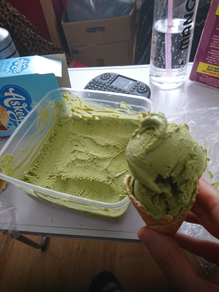 My homemade matcha ice-cream is a success!