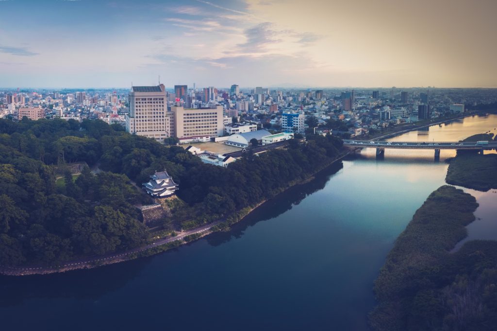 Toyohashi-shi aerial pano