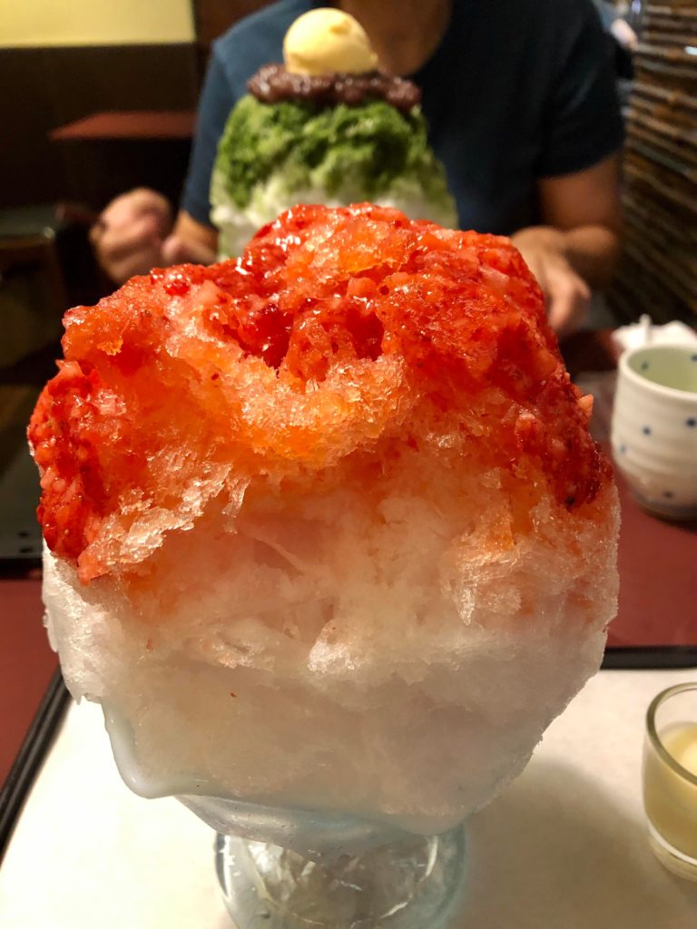 I ate kakigori in Shinjuku