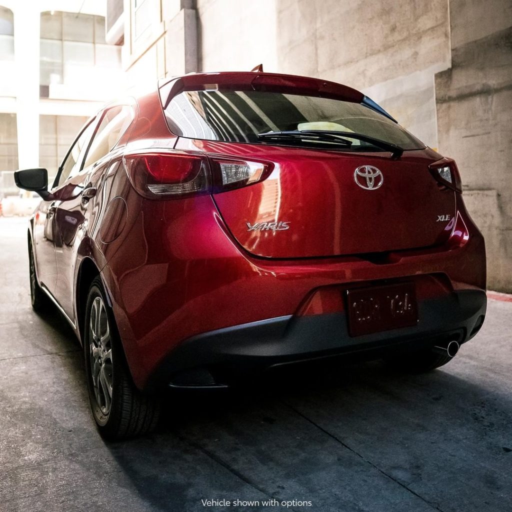 A pop of color and confidence. #Yaris #LetsGoPlaces...