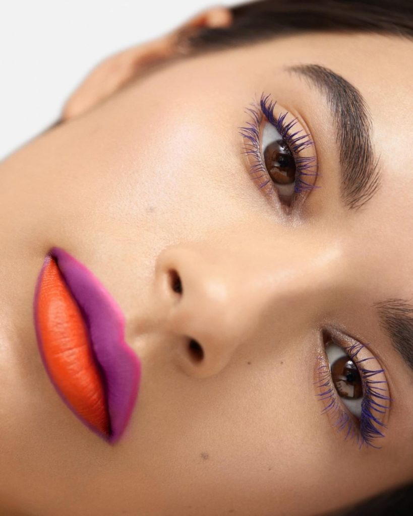 Double your fun with two-tone lips and lashes. Our SHISEIDO muse wears LipLiner ...