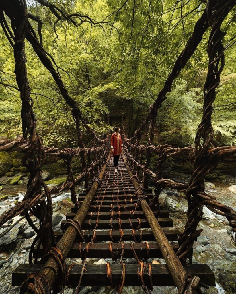 One of Japan's most unusual bridges, Iya Valley's kazurabashi (vine bridges) loo...