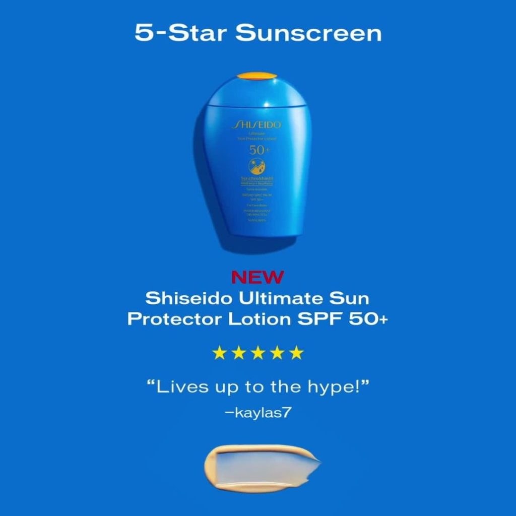 Our 5-star sunscreen! Find it in #ShiseidoSuncare. Shop @Sephora....