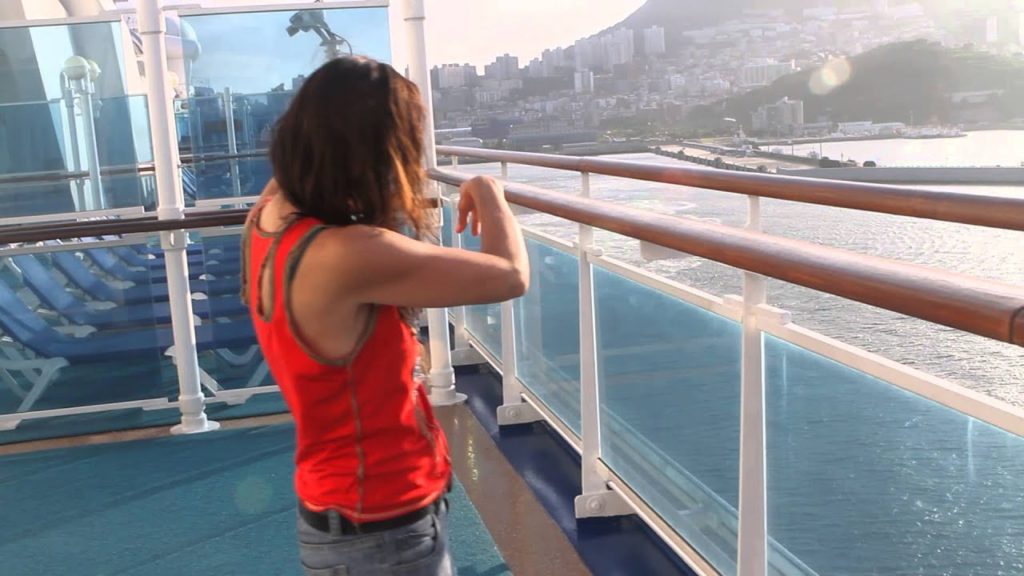 On the Deck of the Diamond Princess in Japan
