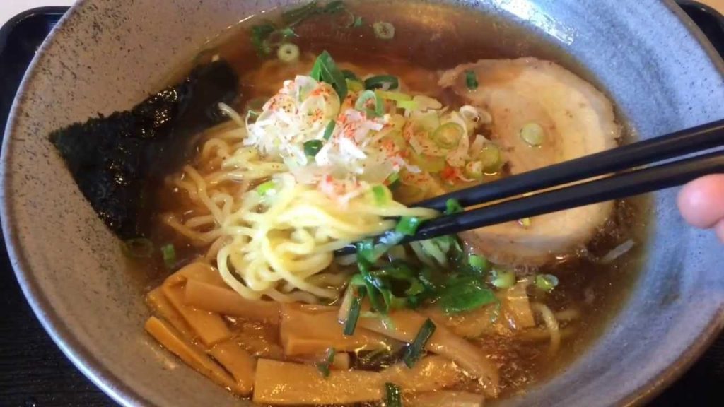 Ramen and pork cutlet in the ramen restaurant in Japan. 麺家 Dragon kitchen