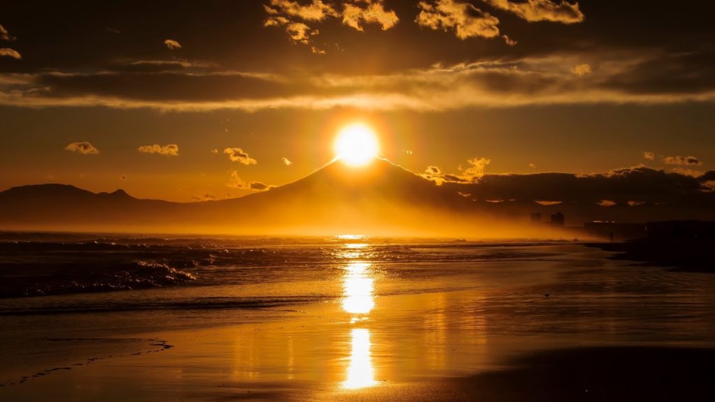 BEAUTIFUL SUNSET IN NIIGATA SEA JAPAN