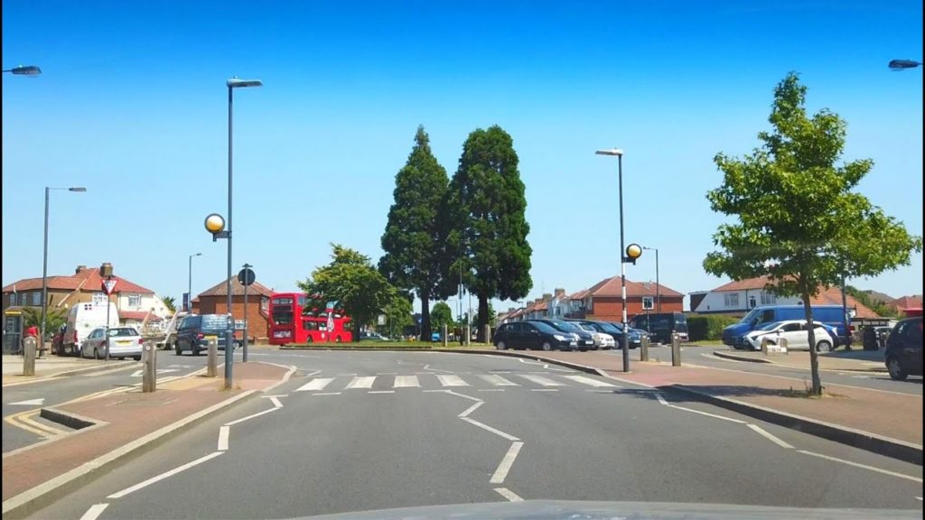DRIVING IN LONDON: QUEENSBURY, MOLLISON WAY, KINGSBURY