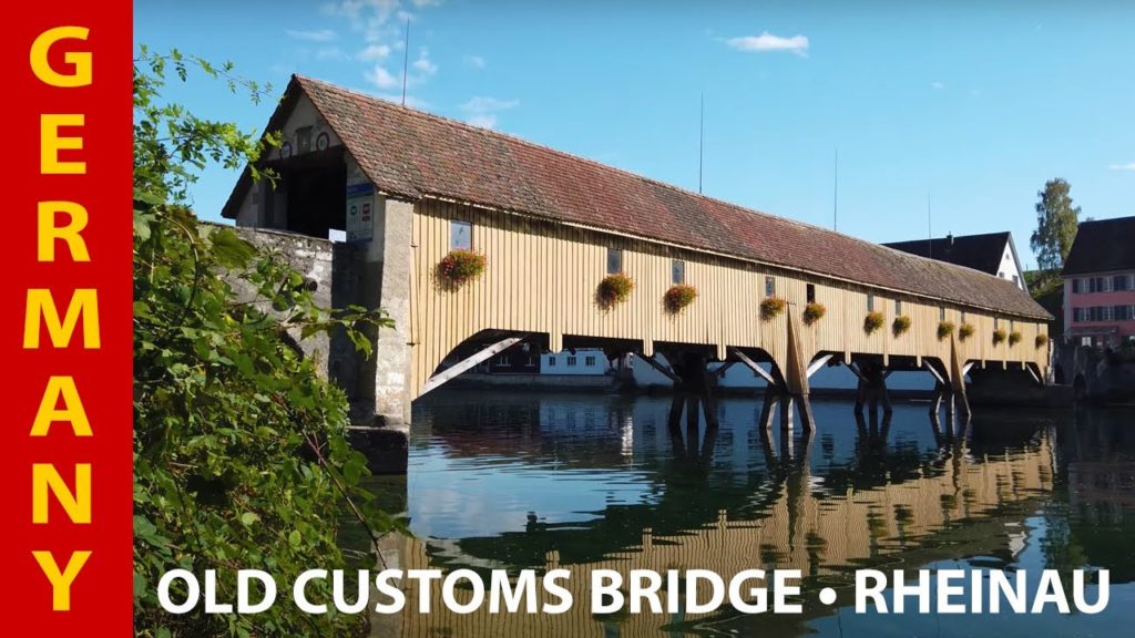 🇩🇪 Walking GERMANY • OLD CUSTOMS BRIDGE • Alte Zollbrücke Rheinau • Ponte coberta