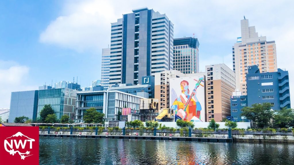 Walking Tour In Tokyo Tennozu Isle with Commentary 4K