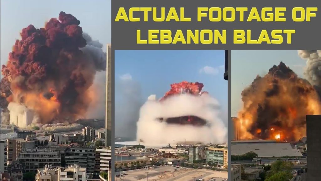 Actual Footage Of Beirut, Lebanon Blast | Beirut blast: Massive explosion shakes Lebanon's capital
